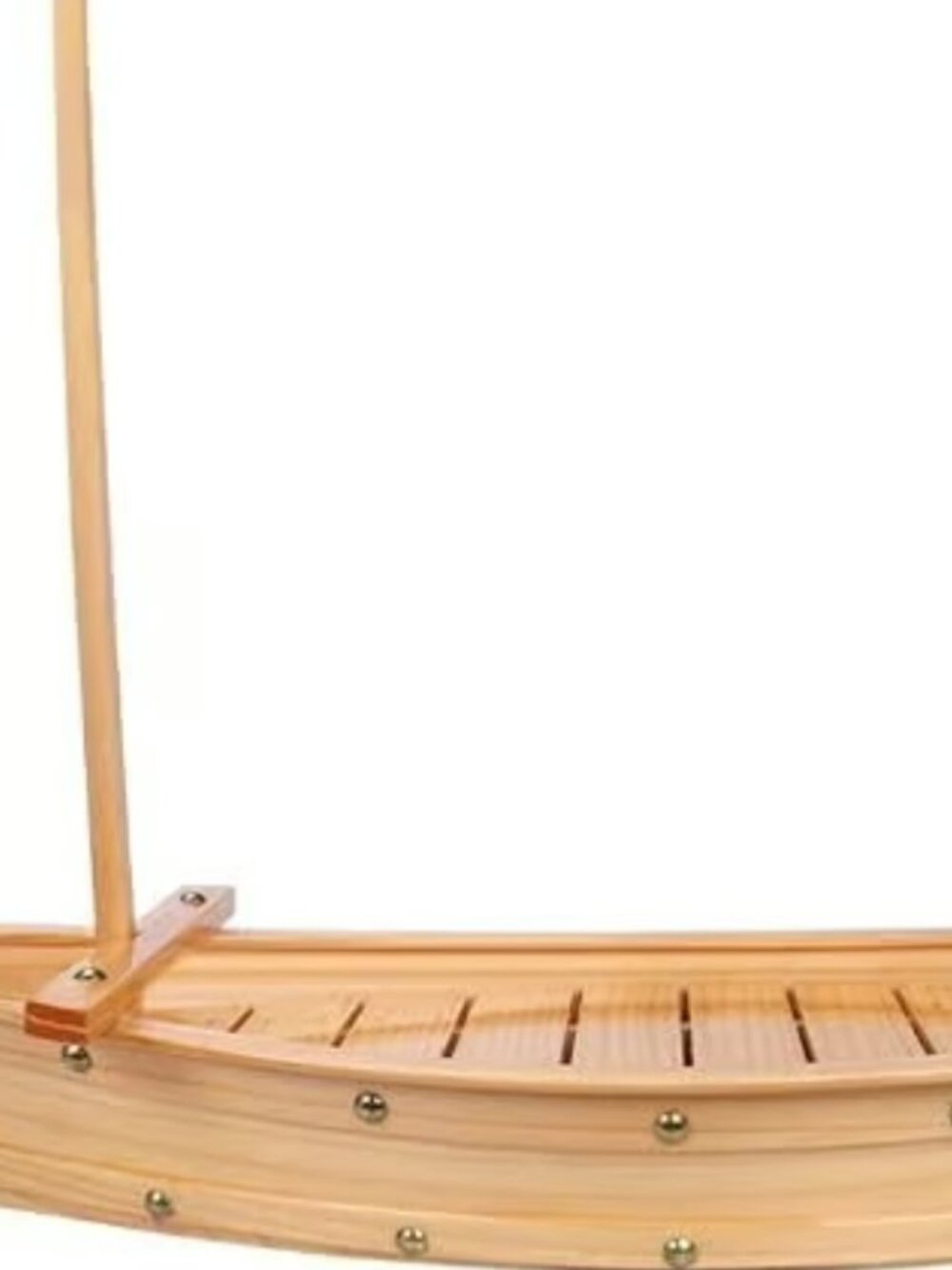 Kichgather 27.6“ Wooden Sushi Serving Tray Boat Plate for Restaurant or Home